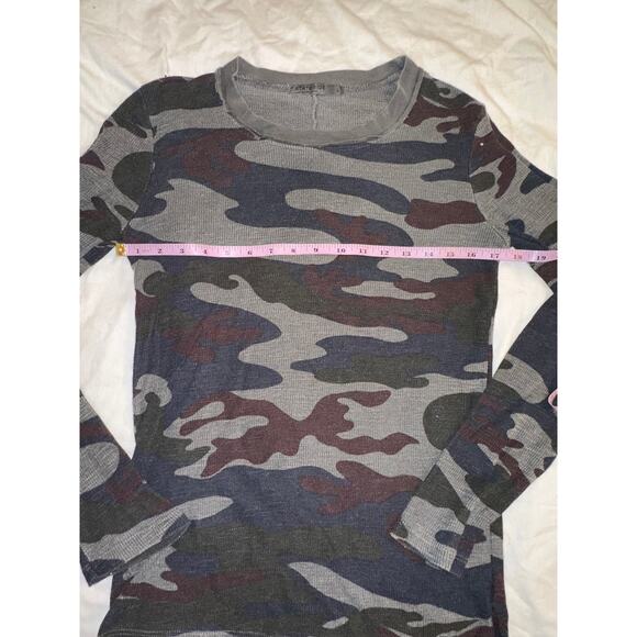 NWOT STATESIDE CAMO THERMAL TOP TEE UNIQUE COLORS- BLUE BURGUNDY OLIVE GREY L - Picture 6 of 9
